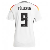 Camisa de Futebol Alemanha Niclas Fullkrug #9 Equipamento Principal Mulheres Europeu 2024 Manga Curta